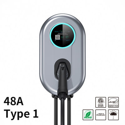 quality  48A Wallbox EV Charger Station With LCD Screen APP Wifi/Bluetooth 11.52 KW Type 1 EV Home Charger factory