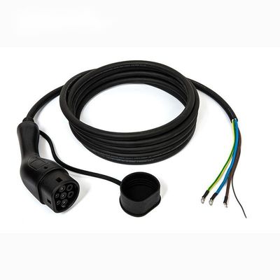 22kW Portable Vehicle Charging Cable EV OEM Single Gun Type2 Charger Plug 32A/3Phase