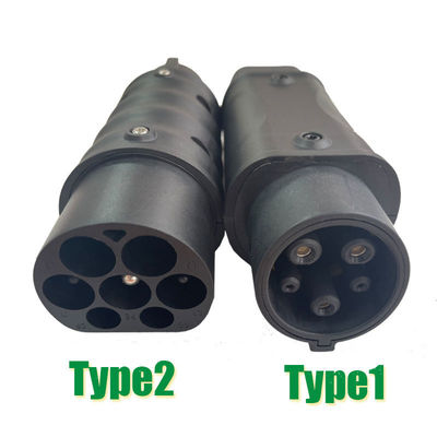 Type2 To Type1 Converter Adapter 32A 250V For Electric Vehicle EV Chargers