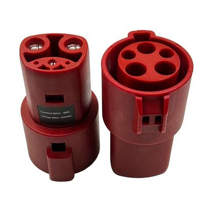 AC 10 KW Type 1 To Tesla EV Charger Adapter SAE J1772 To Tesla Fast Charging Adapter 60A