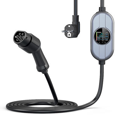 50/60Hz Type 2 Portable EV Charger With Control Box AC 230V Current Adjustable Home EV Charger