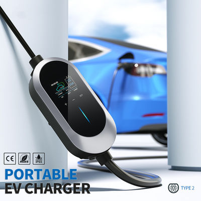 Max 32A Current Adjustment Type 2 EV Fast Charger ,OEM AC Portable Electric Vehicle Charger