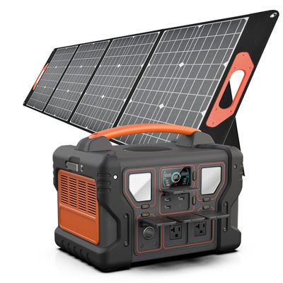 1000W Home/Outside Backup Power Station 1008Wh LiFePO4 Battery With Solar Panel
